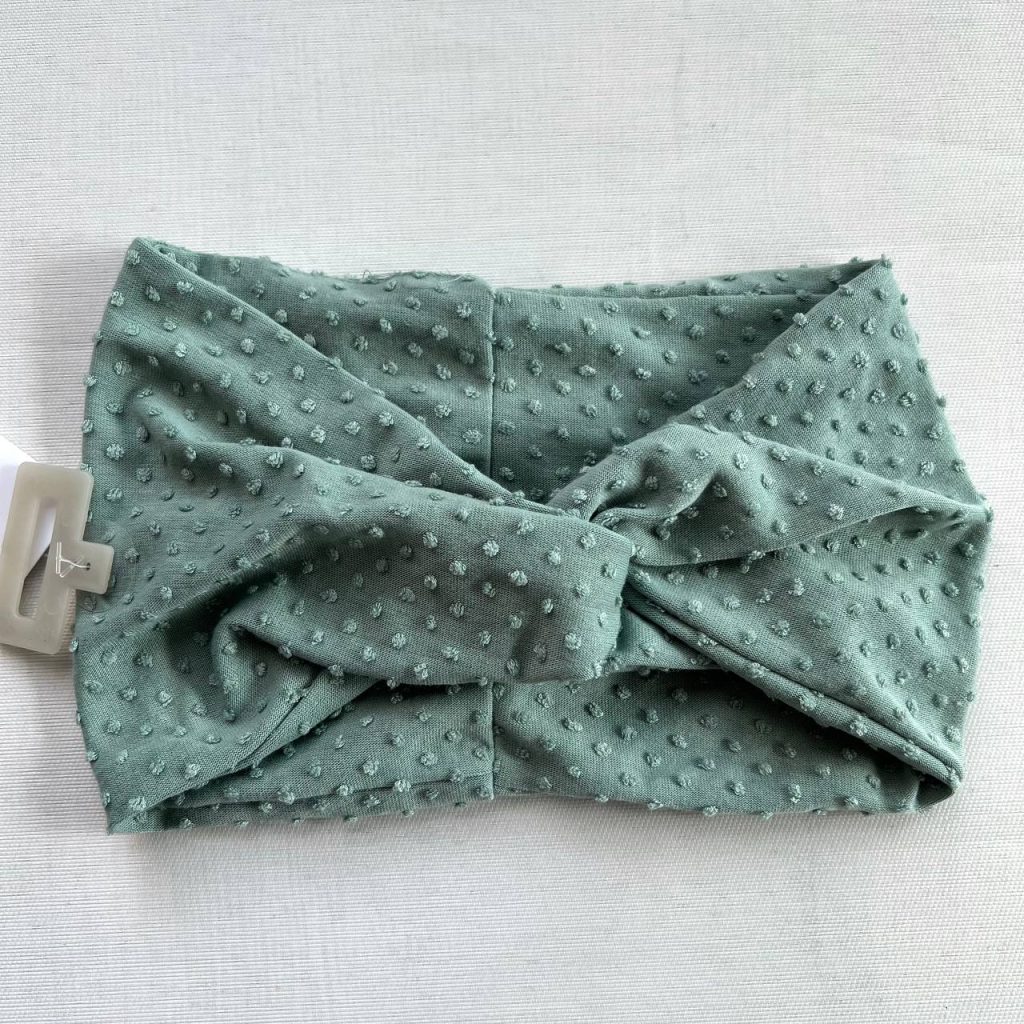 تل پارچه ای فیروزه ای هدبند پهن